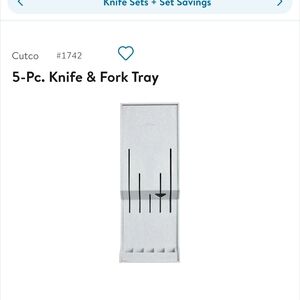 Cutco 5-Piece Knife & Fork Tray in Gray